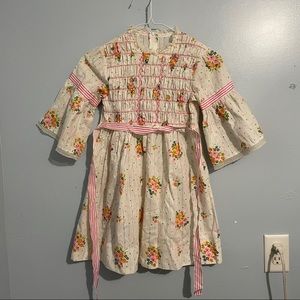 Vintage girls 70’s white frilly dress